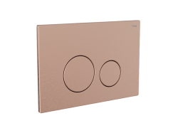 Панель смыва РЕХАУ NOVA ORB STEEL с круглыми клавишами с покрытием против отпечатков пальцев, нержавеющая сталь, брашированное розовое золото, матовый