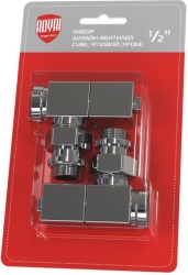 Набор дизайн-вентилей Royal PIANO, прямой 1/2"  