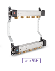 Распределитель InoxFlow KAN-therm с ниппелями для конусных соединителей (серия RNN) - 12 отводов