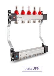 Распределитель InoxFlow KAN-therm с расходомерами (серия UFN) - 3 отвода