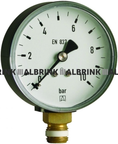 Манометр для систем отопления тип RF Afriso RAD 63мм 0-10 бар 14