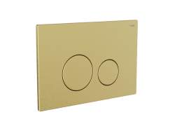 Панель смыва РЕХАУ NOVA ORB STEEL с круглыми клавишами с покрытием против отпечатков пальцев, нержавеющая сталь, брашированное циркониевое золото, матовый