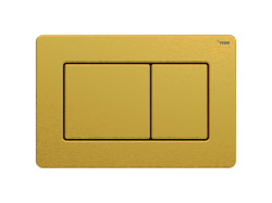 Панель смыва РЕХАУ NOVA QUAD STEEL с прямоугольными клавишами с покрытием против отпечатков пальцев, нержавеющая сталь, брашированное титановое золото, матовый