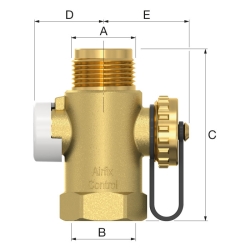 Клапан Flamco AirfixControl 3/4 для подключения расширительного бака 