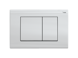 Комплект инсталляции РЕХАУ NOVAFLOW с панелью смыва NOVA QUAD 001 с прямоугольными клавишами, пластик, белый, глянцевый