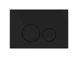 Панель смыва РЕХАУ NOVA ORB STEEL с круглыми клавишами с покрытием против отпечатков пальцев, нержавеющая сталь, черный, матовый