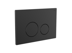 Панель смыва РЕХАУ NOVA ORB STEEL с круглыми клавишами с покрытием против отпечатков пальцев, нержавеющая сталь, черный, матовый