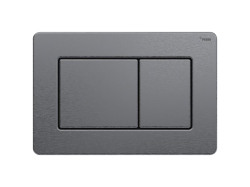 Панель смыва РЕХАУ NOVA QUAD STEEL с прямоугольными клавишами с покрытием против отпечатков пальцев, нержавеющая сталь, брашированный графитовый, матовый