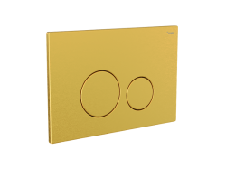 Панель смыва РЕХАУ NOVA ORB STEEL с круглыми клавишами с покрытием против отпечатков пальцев, нержавеющая сталь, брашированное титановое золото, матовый