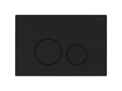 Комплект инсталляции РЕХАУ NOVAFLOW с панелью смыва NOVA ORB 001 с круглыми клавишами, пластик, черный, матовый