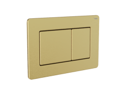 Панель смыва РЕХАУ NOVA QUAD STEEL с прямоугольными клавишами с покрытием против отпечатков пальцев, нержавеющая сталь, брашированное циркониевое золото, матовый