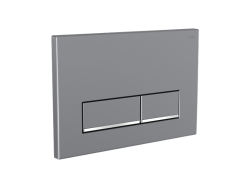 Панель смыва РЕХАУ NOVA LONG 002 с прямоугольными клавишами, пластик, графит,матовый,  нижняя полоса клавиш хром, глянцевый