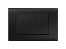 Комплект инсталляции РЕХАУ NOVAFLOW с панелью смыва NOVA QUAD 001 с прямоугольными клавишами, пластик, черный, матовый