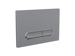 Панель смыва РЕХАУ NOVA ELLIPSE 002 с овальными клавишами, пластик, графитовый, матовый, контур клавиш хром, глянцевый