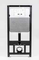 Комплект инсталляции РЕХАУ NOVAFLOW с панелью смыва NOVA ELLIPSE 001 с овальными клавишами, пластик, хром, глянцевый