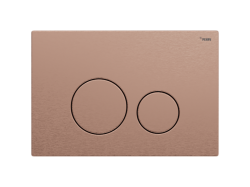 Панель смыва РЕХАУ NOVA ORB STEEL с круглыми клавишами с покрытием против отпечатков пальцев, нержавеющая сталь, брашированное розовое золото, матовый