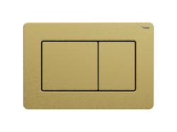 Панель смыва РЕХАУ NOVA QUAD STEEL с прямоугольными клавишами с покрытием против отпечатков пальцев, нержавеющая сталь, брашированное циркониевое золото, матовый