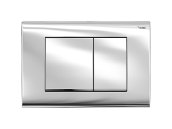 Комплект инсталляции РЕХАУ NOVAFLOW с панелью смыва NOVA QUAD 001 с прямоугольными клавишами, пластик, хром, глянцевый