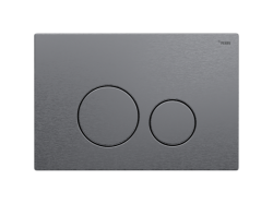 Панель смыва РЕХАУ NOVA ORB STEEL с круглыми клавишами с покрытием против отпечатков пальцев, нержавеющая сталь, брашированный графитовый, матовый